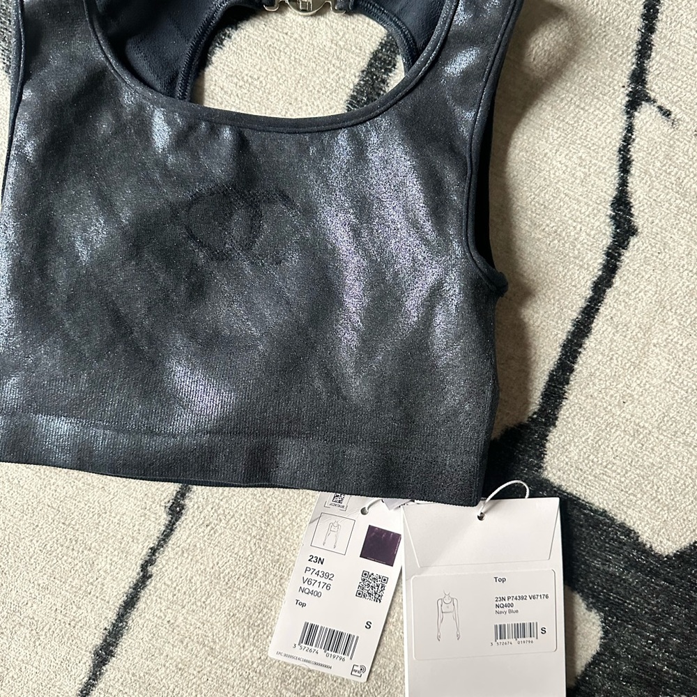 CHANEL Small Metallic Crop Top 23N